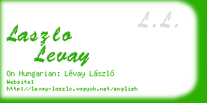laszlo levay business card